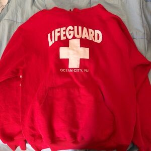 Lifeguard Graphic Hoodie - Red
